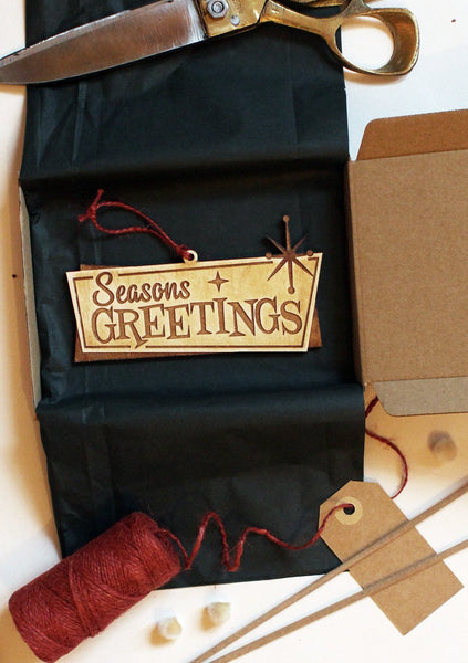 SEASONS GREETINGS CHRISTMAS ORNAMENT