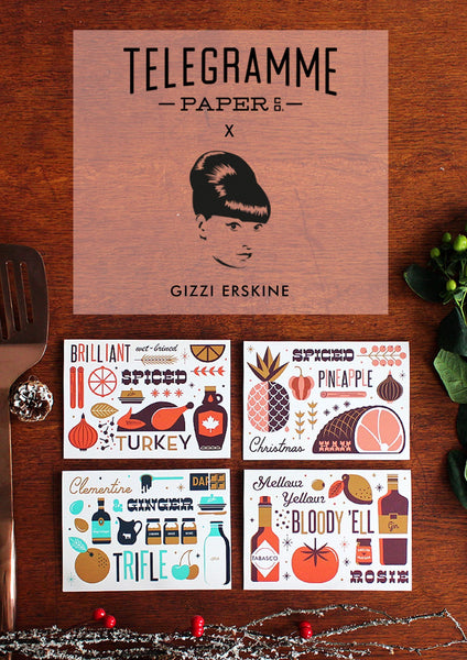 Telegramme x Gizzi Erskine Season's Eatings Christmas Card Set