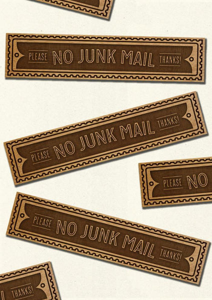 NO JUNK MAIL - Letter box sign