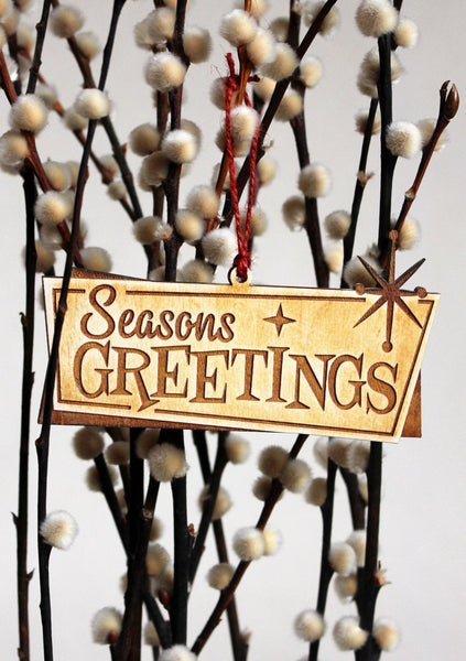 SEASONS GREETINGS CHRISTMAS ORNAMENT