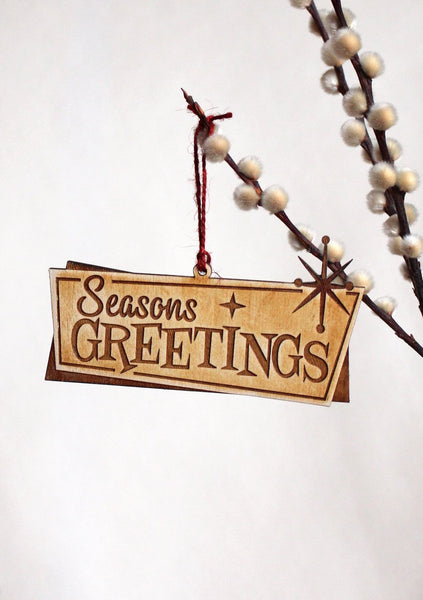 SEASONS GREETINGS CHRISTMAS ORNAMENT