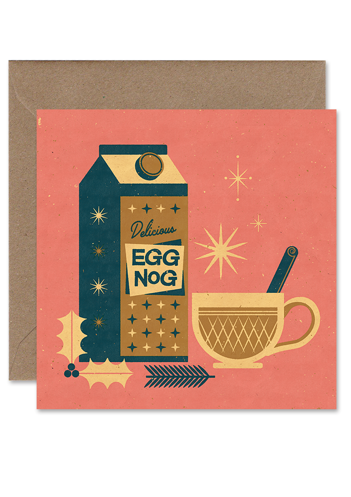 Eggnog Christmas Card