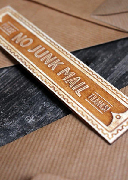 NO JUNK MAIL - Letter box sign